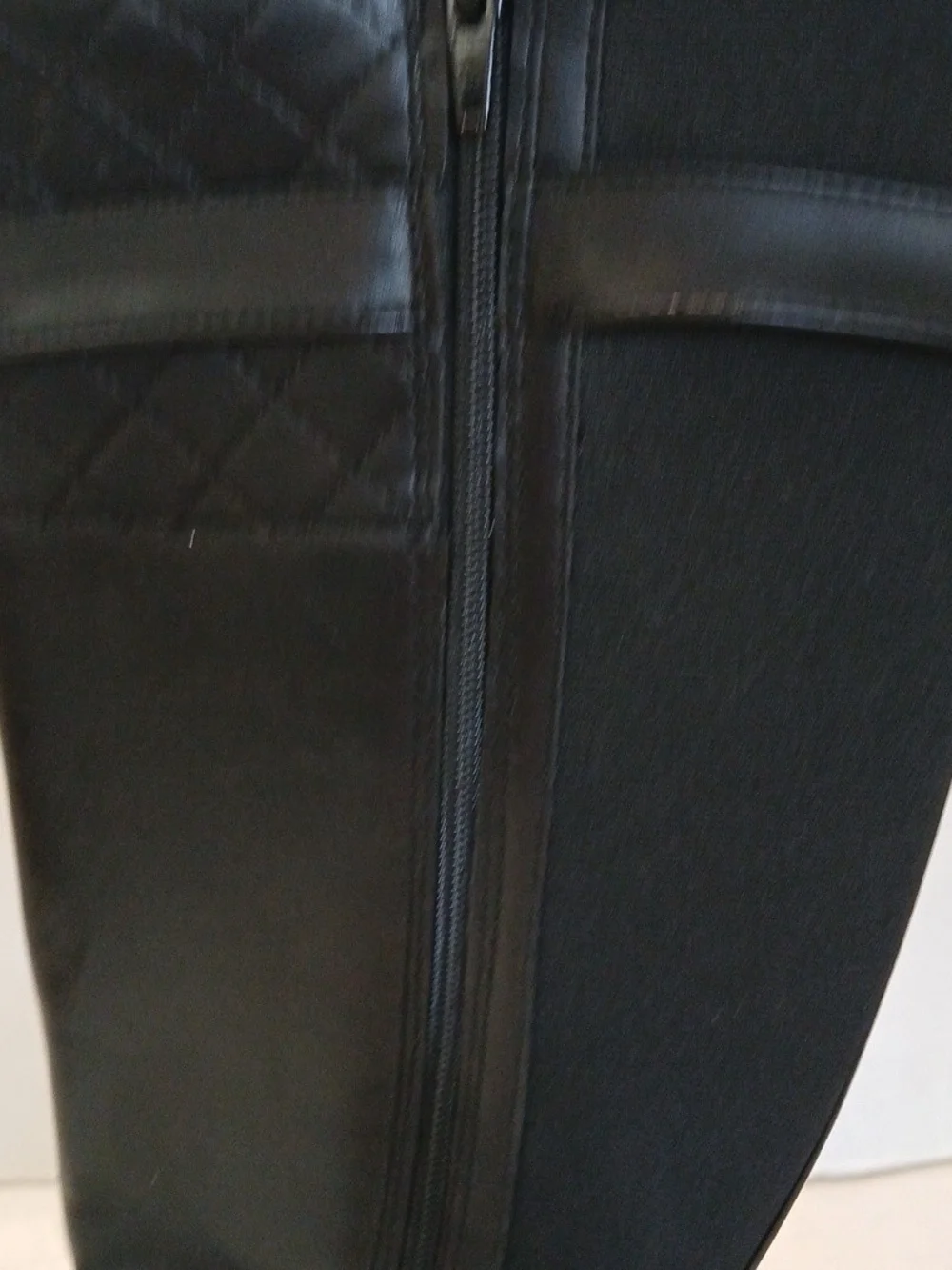 St Johns Bay Black Winterwood Riding Boots Quilted Shaft Buckle Zip W-9